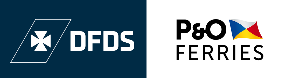 DFDS P&O Ferries logos