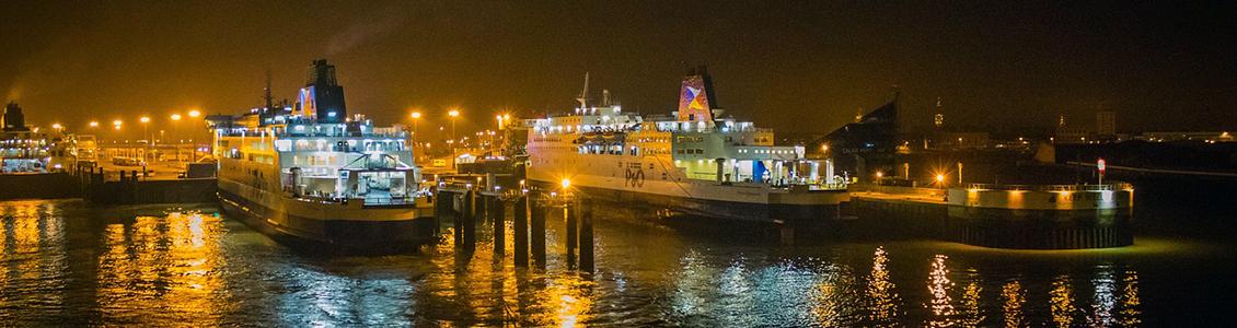 Port at night